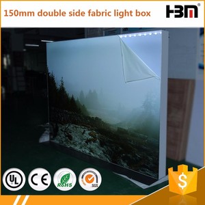 150mm sans cadre en aluminium double face tissu boîte à lumière avec piètement pour foires et affichage d'exposition - Product Image 2