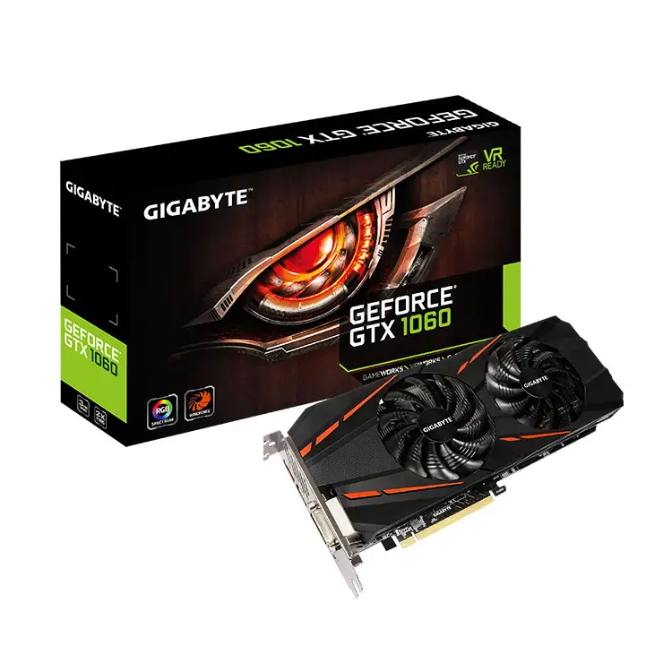 GIGABYTE-tarjeta gráfica para juegos de escritorio, NVIDIA GeForce GTX1060 D5 3G GDDR5, 192 bits