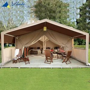 Özelleştirilmiş Up-to-date styling küf dayanıklı büyük uzay pamuk tuval ev safari çadırı