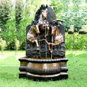Statue de cheval en bronze, décoration de jardin d'<span class=keywords><strong>eau</strong></span>, <span class=keywords><strong>fontaine</strong></span> d'<span class=keywords><strong>eau</strong></span> - Product Image 3