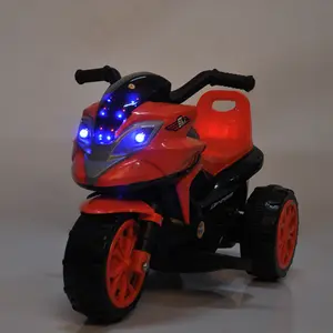 China Supplier Wholesale Children Ride On Toy Electric Motorcycle Three Wheels With Headlights Kids Battery Power Car