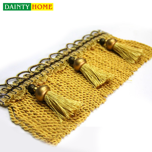 Giá thấp Của Bán Buôn Tieback Dệt Vải Gia Đình Rèm <span class=keywords><strong>Tassel</strong></span> <span class=keywords><strong>Fringe</strong></span> Cắt - Product Image 2