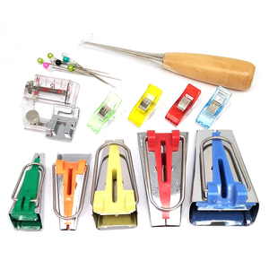 Kits de fabricant de ruban de <span class=keywords><strong>biais</strong></span> toutes les 5 tailles 1/4 "3/8" 1/2 "3/4" 1 "pinces d'artisanat de pied de reliure - Product Image 2