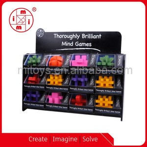 Atom câu đố bằng gỗ giải pháp IQ trò chơi Bằng Gỗ <span class=keywords><strong>Cube</strong></span> Brain Teaser Câu Đố s - Product Image 4