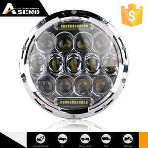 Caliente venta 7 '' led headlight hi / lo haz para <span class=keywords><strong>Jeep</strong></span> 75 w con daytime tiempo de funcionamiento <span class=keywords><strong>negro</strong></span> y chrome - Product Image 1