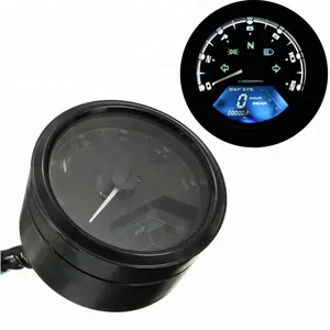 Diskon Harga Pabrik Speedometer Takometer Lampu Latar LED Digital Sepeda Motor Universal