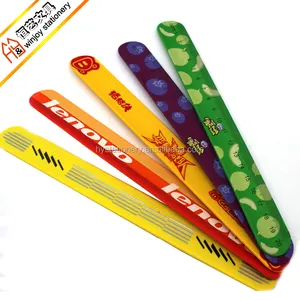 PVC or Silicone Sports Slap Snap Bracelet Ruler Custom