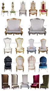 Harga Pabrik Mewah <span class=keywords><strong>Baroque</strong></span> Hitam Emas Tinggi Kembali Putri Lion King Kursi Takhta untuk Pernikahan - Product Image 6
