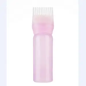 नई आगमन पेशेवर प्लास्टिक बालों की देखभाल उपकरण 200ml बाल डाई Applicator कंघी ब्रश की बोतलें