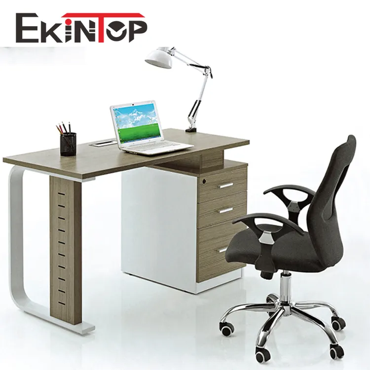 Glass top stainless steel frame office desk with 12 mm tempered glass