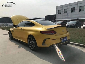 Nouveaux autocollants de garde-boue latéraux en Fiber de carbone séparateurs de canards de lèvre de pare-chocs avant et arrière pour Mercedes Benz W205 C205 <span class=keywords><strong>C63s</strong></span> - Product Image 5