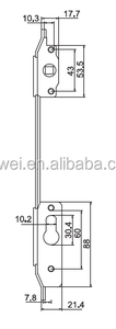 <span class=keywords><strong>Cerradura</strong></span> de <span class=keywords><strong>Puerta</strong></span> Corredera <span class=keywords><strong>Multipunto</strong></span> de UPVC 9.14.20408, Llave de Plástico y Acero, Controlador de Aluminio - Product Image 6