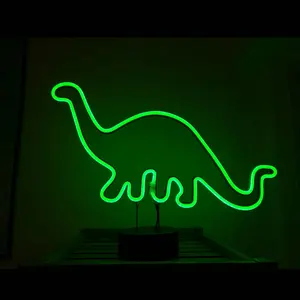 LED UL-zertifizierte Flamingo Kaktus Dinosaurier Palme Form Neon Tisch lampe Nachtlicht für Bar Schlafzimmer Dekoration