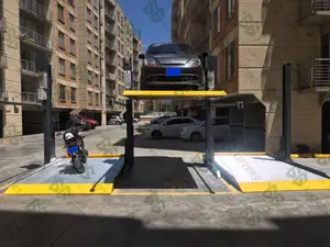 Elevador de carro para garagem pequena, ponte de estacionamento dupla, 220V, modo de desbloqueio elétrico para estacionamento