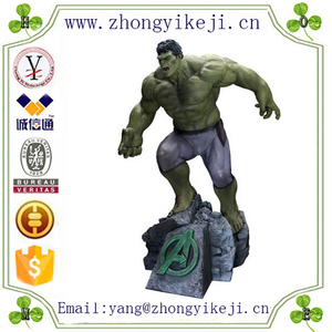 fábrica china por encargo hecho a mano tallada recuerdo de encargo de recoger Plata polyresin vida tamaño <span class=keywords><strong>hulk</strong></span> estatua - Product Image 1