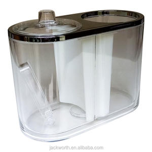 JACK WORTH Refroidisseur à vin double, seau à vin sans glace en plastique mignon avec pince et couvercle pour les fêtes - Product Image 3