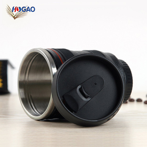 OEM 2018 decorativo divertido novedad acero inoxidable <span class=keywords><strong>con</strong></span> negro viaje lente de la Cámara taza de café <span class=keywords><strong>con</strong></span> forma - Product Image 3