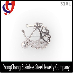 <span class=keywords><strong>El</strong></span> más nuevo diseño para mujer del acero inoxidable 316 hermosas traspasados anillos de los pezones - Product Image 1