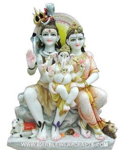 Shiva-estatua de mármol blanco, Makrana, Shiva, Pariar - Product Image 1
