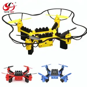 Toysky 902 Drone DIY Blok Bangunan, Drone Rakitan Auto Hover dengan Kamera Wifi 0.3MP