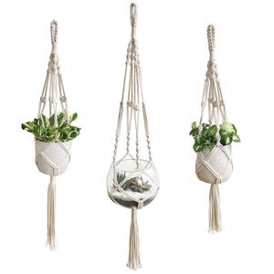 2019 venta caliente de encargo OEM colgando de la pared de algodón interior macrame planta suspensión para la decoración del jar - Product Image 1