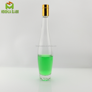 Custom <strong>175ml</strong> 375ml 500ml Bowling Shape Glass <strong>Liquor</strong> <strong>Bottle</strong> clear Flint Glass Wine <strong>Bottles</strong> Olive Oil <strong>Bottles</strong> with Plastic Cap - Product Image 5
