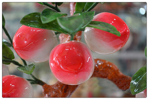 Cây Trang Trí Điêu Khắc Cây Đá Quý Pha Lê Hoa Ngọc Đào Nhỏ Phong Cách Bonsai - Product Image 3