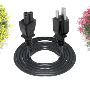 SVT 18/3 Cable US Clover Leaf 30cm 50cm Short Power Cord Lead C5 Cloverleaf for Laptops adapters