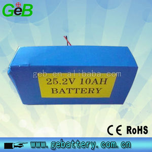 25.2 v li - ion batterie chine au lithium polymère batterie 25.2 v 10ah - Product Image 1