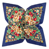 Expédition rapide 130cm carré Floral Viscose russe écharpe châle