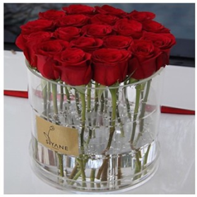 Hộp Hoa Acrylic Trong Suốt Tròn Sang Trọng Cho Nhãn Hiệu Tùy Biến - Product Image 5