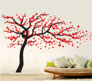 Sparadrap mural en 3d, art de sakura, fleur géante, énorme et <span class=keywords><strong>grand</strong></span> arbre, décoration murale de maison, 1 pièce - Product Image 1
