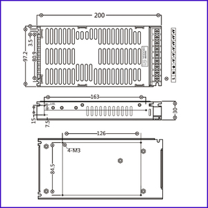 HX-200F-5 <span class=keywords><strong>whoosh</strong></span> AC เป็น DC บาง5V DC แหล่งจ่ายไฟ40A 200W หม้อแปลงไดรเวอร์ในร่มสำหรับจอแสดงผล LED และหน้าจอ - Product Image 3