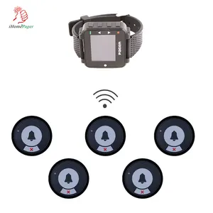 New trendy products customize wireless call button and wrist watch pager used for office staff calling