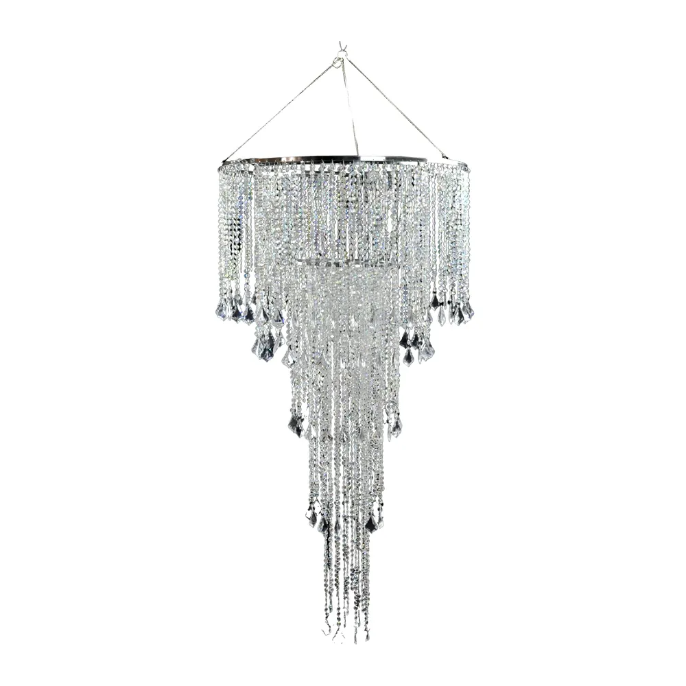 Lampu Dekorasi Pernikahan Mewah, Lampu Gantung Kristal Modern Tinggi 4 Kaki Akrilik Berlian