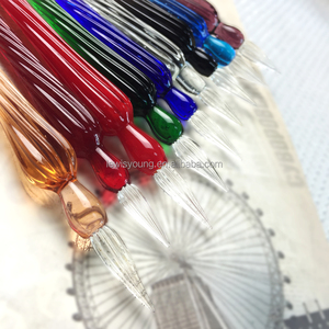 Nouveau Art Mode Cool Verre Matériel Fontaine Dip Pen Vintage Cristal <span class=keywords><strong>Venise</strong></span> Verre Stylo Mode Écriture Outils - Product Image 4