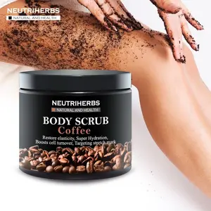 Oem a base di erbe cosmetici naturali a base di erbe smagliature rimozione caffè scrub sale del mar morto per le donne la cura della pelle