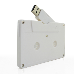 Venta al por mayor logotipo personalizado impreso cinta de casete forma Usb Flash Drive con caja de plástico opcional 8GB 16GB 32GB 64GB 128GB - Product Image 4