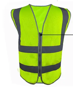 EN471 wholesale custom logo high visibility elastic fluorescent yellow green reflective security jacket harness vest for safety