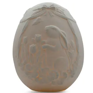 Sıcak satış kişiselleştirilmiş el yapımı seramik paskalya yumurta lambası