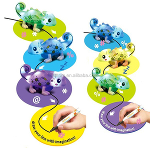 Induction Chameleon Walking Follow line Magical Track Toys con luces y sonidos 777-613 - Product Image 1