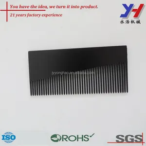 Hair Comb OEM ODM High Quality Custom Made Linear Cutting Metal Beard Salon Hair Comb Aluminum Mustache Comb