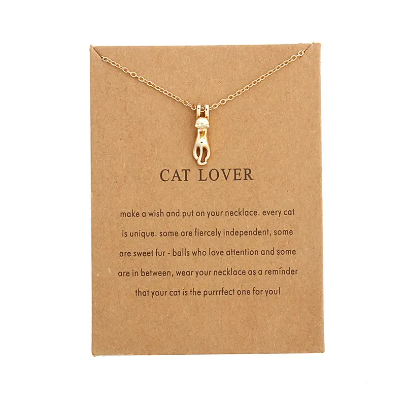 Collier et pendentif amoureux de chat, bijoux à la mode, collier pour femmes, pendentif en or et argent, chaîne courte, nouvelle collection