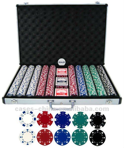 1000 шт. алюминиевый чехол для покерного чипа