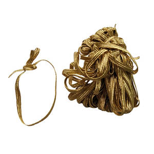 中国产品装饰黄金弹性/预绑缎带蝴蝶结与弹性环 - Product Image 1
