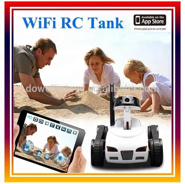 Mini I-Spy 4CH RC Tank with WiFi Camera - Android/iOS Controlled