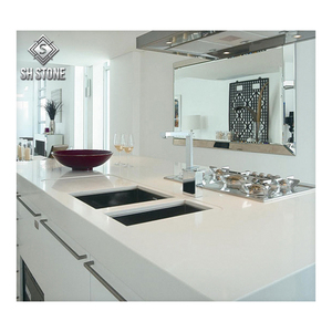 สีขาวทรายควอตซ์หินเคาน์เตอร์ควอตซ์ครัวชั้นราคาต่ำ - Product Image 1