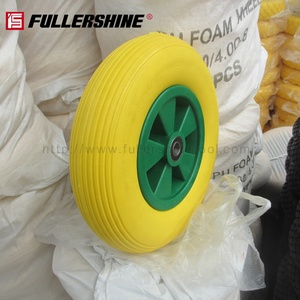 Ruota per carriola ruote in schiuma PU gialla da 16 pollici 4.00-8 - Product Image 4