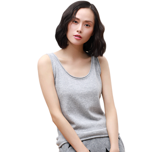 Gilet in cashmere da donna canotte senza maniche <span class=keywords><strong>scollate</strong></span> slim fit gilet in cashmere maglione di lana - Product Image 4