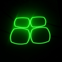 RGB Car Devil Eyes Phares 5V 5050SMD Chasing Led Halo Anneaux 125mm 148mm